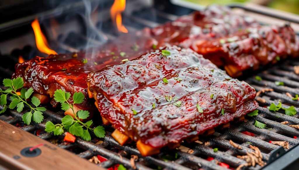 beef short ribs on the grill