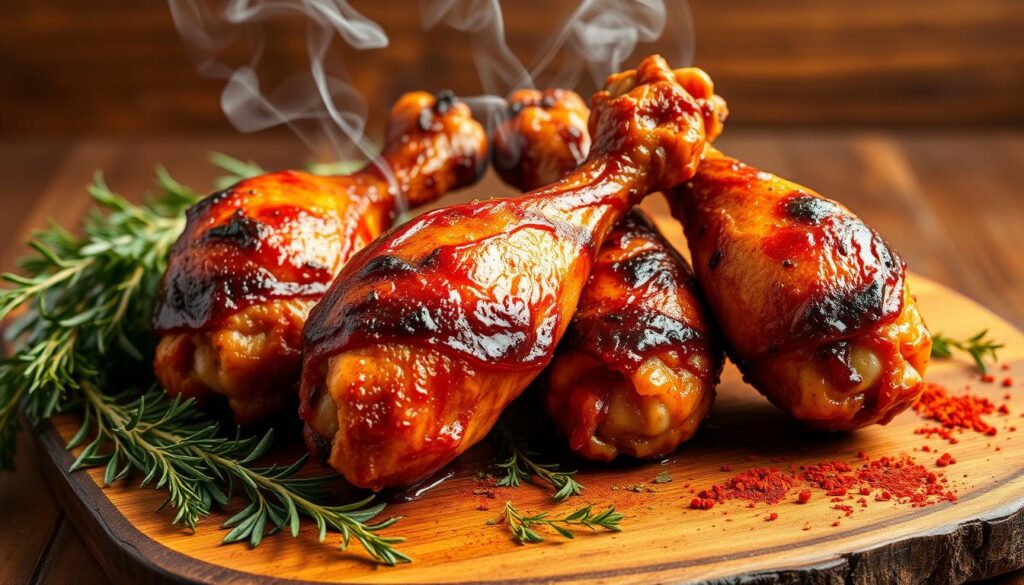 chicken drumsticks in smoker