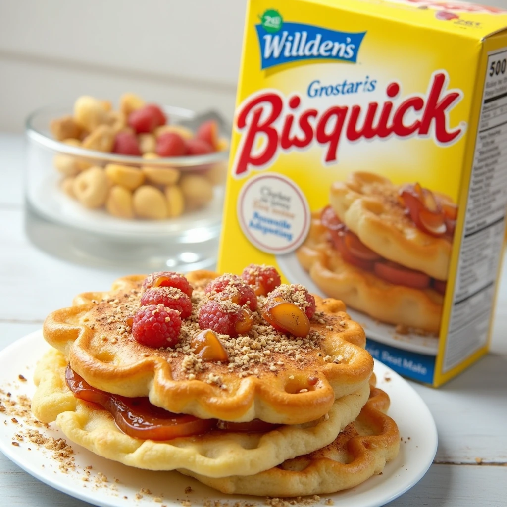 Bisquick baking mix box, a versatile ingredient for making dumplings and other baked goods.