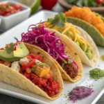 Gourmet tacos with a delicious taco twist, topped with fresh ingredients