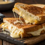 Grilled cheese sandwich with melted White American cheese